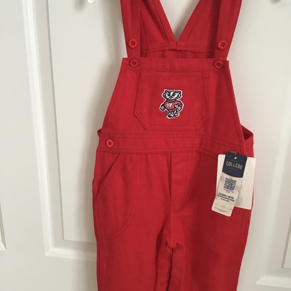Wisconsin Badgers toddler overalls